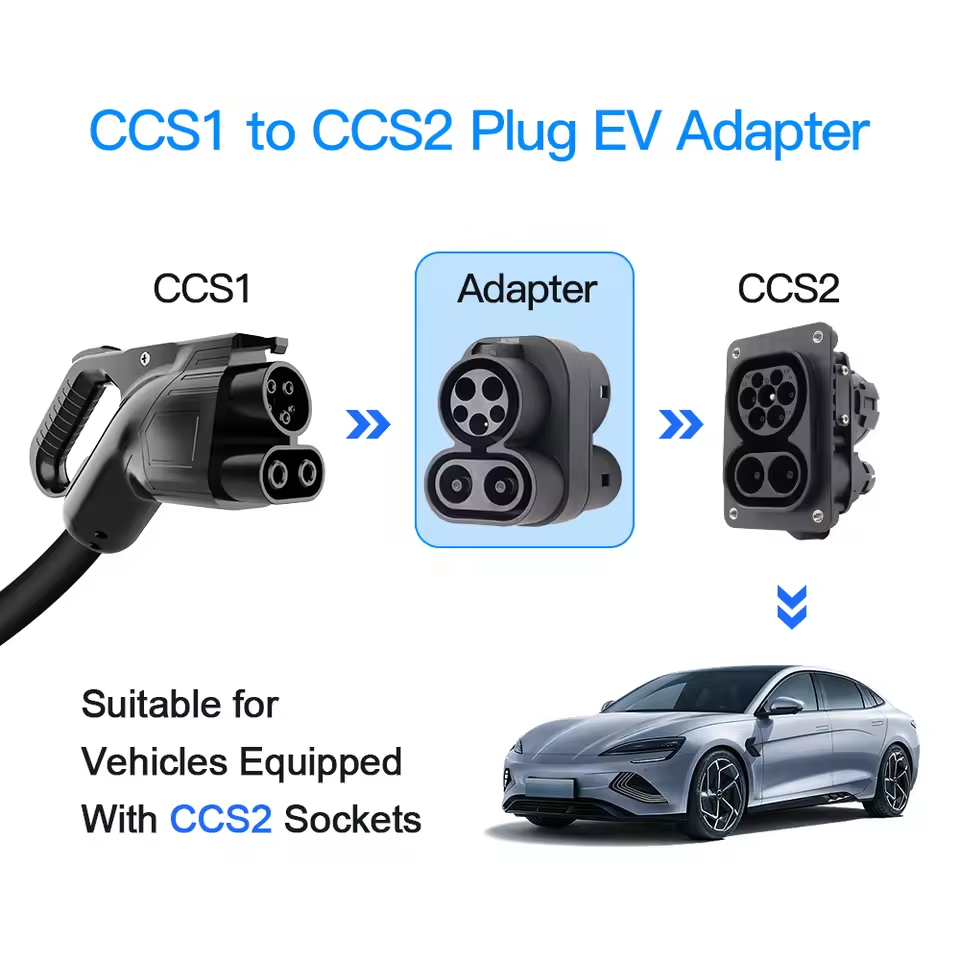 CCS1 to CCS2 Charging Adapter | 250A 1000V DC Fast EV Charging Converter