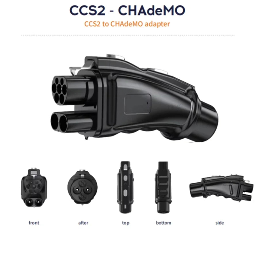 EV Charger CCS2 to CHAdeMO Converter Adapter DC 250A 1000V 250KW CCS Combo 2 to Japanese Electric Vehicle Charging Adaptor